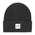 thumbnail image 1 of Gorro de punto para bebé, gorro de lana a juego, bonito gorro con estampado de emoticonos, gorro de otoño e invierno para niños, 1 of 6