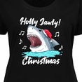 thumbnail image 4 of Inktastic Shark Holly Jawly Christmas Women's Plus Size T-Shirt, 4 of 5