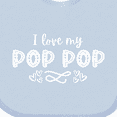 thumbnail image 4 of Inktastic I Love My Pop Pop with Hearts Boys or Girls Baby Bib, 4 of 4
