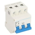 thumbnail image 2 of 3P Disjoncteur, Taille Compacte Ignifuge Protection contre les Courts-Circuits Interrupteur Montage sur Rail DIN pour Système d'Éclairage de Bâtiment, 2 of 8