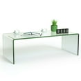 thumbnail image 3 of YYAo Coffee Table,Dining Table,Center Table,42 x 19.7 Inch Clear Tempered Glass Coffee Table with Rounded Edges, 3 of 7