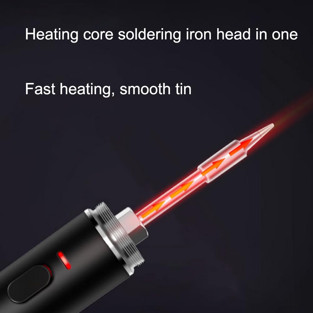 Treedix 10W Cordless Soldering Iron Pen USB Type-C Charging Soldering Tool Household Hand-held Soldering Pen Integrated Heating Core Adjustable Temperature Soldering Tool for Electronics,DIY