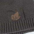 thumbnail image 4 of EnJoCho Men Unisex Solid Outdoor Hat Knitting Hat Winter Plush Warm Knit Hat Matching Embroidered Pom Beanie Female Trendy Ribbed Knit Beanie Ladies Casual Urban Style Knit Hat, 4 of 5