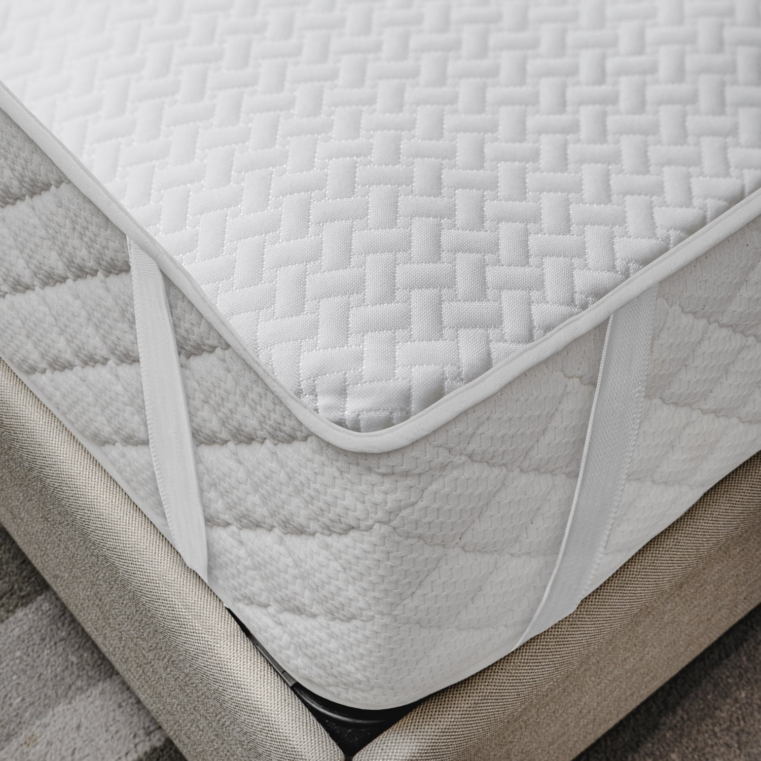 Mattress Protector Waterproof Breathable Sheet With Straps Fitted Bed Cover By Ambesonne Walmart Com Walmart Com