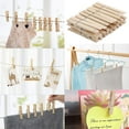 thumbnail image 2 of Large Wooden Clothespins 24 Pack, Sturdy Birch Wood Construction Moisture Resistant With Strong Grip Spring-Action Design, For Hanging Clothes Drying Bag Clips Crafts Home kitchen gadgets, 2 of 6