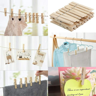 100pcs Clothes Pins Wooden Clothespins 3inch Heavy Duty Wood Clips for  Hanging