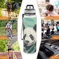 thumbnail image 7 of Panda Bamboo Leaves Green Sports Water Bottle Portable Travel Mug 32oz BPA Free Leak Proof Straw Transparent Tritan for Gym Yoga Cycling Camping, 7 of 7