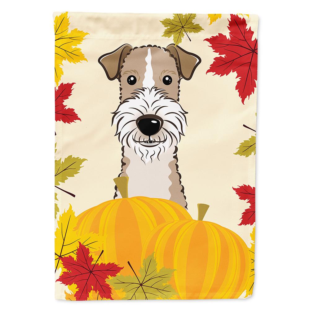 Wire Haired Fox Terrier Thanksgiving Garden Flag - Walmart.com