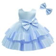 thumbnail image 4 of Vestido NSSMWTTC de Encaje para Niña Pequeña, Lazo Azul, Talla 60, 4 of 7
