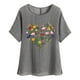 thumbnail image 1 of Vestidos Casuales Para Mujer, Blusas De Mujer De Moda Camisetas estampadas de moda para mujer, blusas casuales de lino holgadas de manga corta con cuello redondo y raglán, 1 of 4