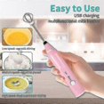 thumbnail image 3 of Electric Handheld Milk Frother, USB Rechargeable Whisk for Coffee and Baking, Three-Speed Adjustable, 3 of 5