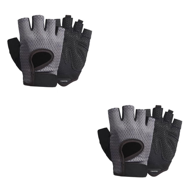Wweixi 1 Pair Sports Gloves Portable Outdoor Cycling Breathable Shock Absorption Mitts Elastic Nonslip Riding Protection Mittens Gray S 2PCS