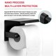 thumbnail image 2 of Matte Black Tissue Roll Dispenser Storage Stainless Steel Paper Holder for Bathroom Single Roll Toilet Paper Holder Wall Mount with Shelf, 2 of 5