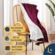 thumbnail image 5 of Cobija Cobertor Aborregado Individual Laila Comfort Ultra Suave 100% Microfibra de Poliéster Vino, 5 of 9