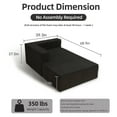 thumbnail image 5 of Luxury Compression Module Couch,Chenille,Thick Seat,Soft Sectional Sofa for Living Room(BLack,Lounge Sofa), 5 of 8