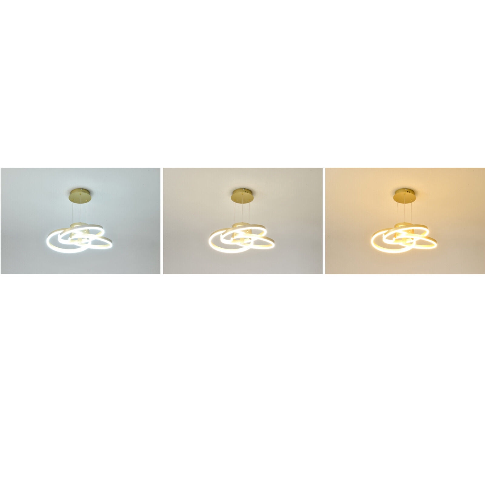 Miumaeov Modern Living Room LED Pendant Lights Creative Adjustable Kitchen Light Fixtures with Remote Ceiling Chandelier for Dining Room Bedroom Corridor Lighting Gold