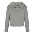 thumbnail image 7 of Posijego Zip Up Hoodies for Women Long Sleeve Crop Top Sweatshirts Casual Hooded Jacket Lightweight Outerwear, 7 of 7