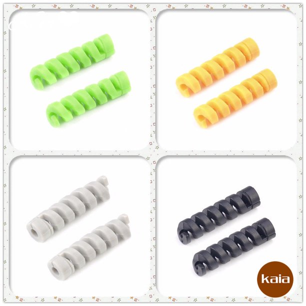 Protector De Cable De Datos Universal Multicolor Para Teléfono Móvil Espiral De Silicona