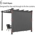 thumbnail image 6 of PURPLE LEAF 10' X 10' Outdoor Pergola with Curtains Retractable Canopy Patio Aluminum Sun Shade for Garden Deck Porch Gazebo Pavilion Grill Modern Yard Grape Trellis Pergola Gray, 6 of 9