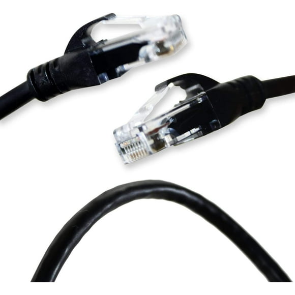 Cable Ethernet DynaCable Cat6, paquete de 5, 0,9 m, 10 Gbps, negro