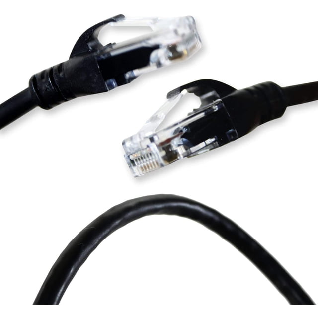 Cable Ethernet DynaCable Cat6, paquete de 5, 0,9 m, 10 Gbps, negro
