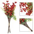 6 Branch Berry Artificial Flowers Christmas Fake Flower New Year Xmas