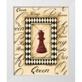 thumbnail image 3 of Gregory Gorham 15x18 White Modern Wood Framed Wall Art Titled - Chess Queen, 3 of 5