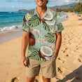 thumbnail image 2 of IWRICH Hawaiian Plus Size Shirt for Men Tropical Shirts Summer Beach Button down Short Sleeve Floral Vacation Tops 11-Light Green S, 2 of 4