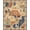 Blue, Pattern 3, variant on ODIKA 8'x10' Washable Area Rug Navy Rust and Geometric Medallion Intricate Floral Border with Vintage Charm for King Size Bedroom Under Bed, Master Suite, Non-Shedding, Easy Care