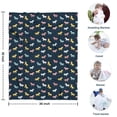 thumbnail image 4 of Dark Blue Cartoon Unicorn Pattern Blanket,Comfortable Soft Flannel Throw Blanket,All Season,Warm Lightweight Blankets for Sofa Bed Couch Living Room Chair,30"x40", 4 of 4