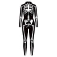 thumbnail image 7 of FASHOFT Adult Skeleton Digital Print Halloween Full Body Jumpsuit Tight Bodysuit Party Stage Performance Cosplay Outfit Fancy Dress Up Halloween L, 7 of 7