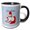 Black/White, variant on 3drose, Cool Dude Santa Dj Christmas Party Track Remix, 11oz Two-tone Black Mug