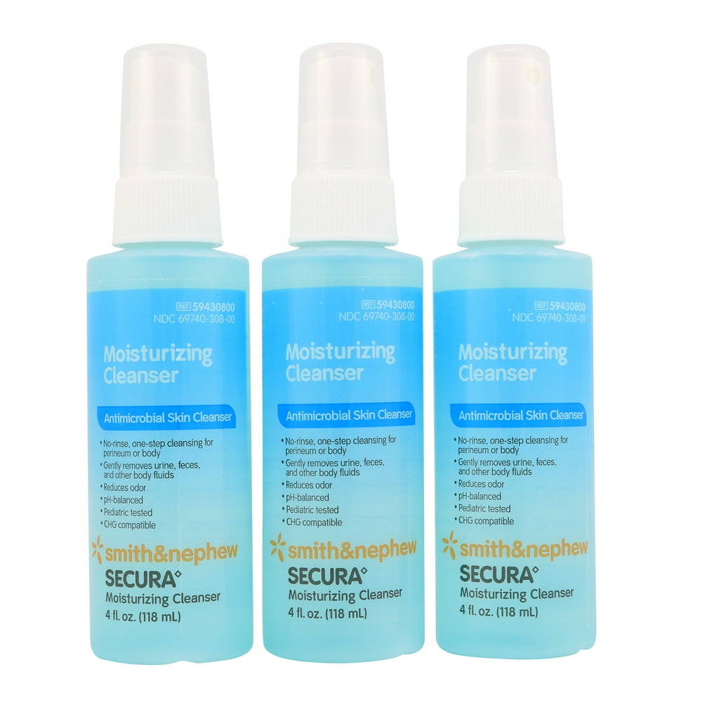 Secura Antimicrobial Moisturizing Skin Cleanser - 4 oz Spray - Pack of