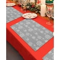 thumbnail image 4 of Christmas Placemats Set of 6 Snowflake Snow Christmas Placemats for Dining Table Gray Winter Table Mat Winter Holiday Home Party Kitchen Table Decorations, 4 of 6