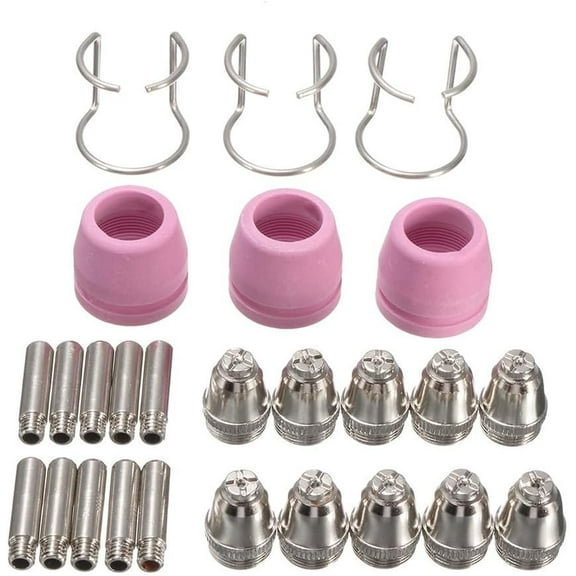 26Pack Plasma Cutter Torch Consumables for Lotos LTP5000D/LTPDC2000/LTPAC2500 Nozzles Electrodes Ceramic Tips Bracket