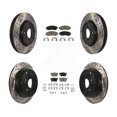 thumbnail image 1 of Transit Auto Front Rear Coated Drilled Slotted Disc Brake Rotors and Ceramic Pads Kit for Car Acura RDX KDC-100414, 1 of 11