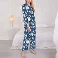 thumbnail image 3 of Balery cute winter bear Conjunto de Pijama con Estampado para Mujer, Conjunto de Dos Piezas con Manga Larga, Ropa de Dormir Suave con Bolsillos, Pijamas Cómodos-X-Large, 3 of 7