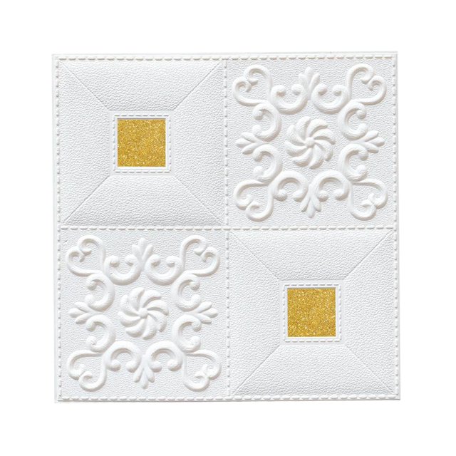 Autoadhesivo 3D de pared papel tapiz paneles de pared Dorado Gloria Pegatina de techo del panel de pared 3D