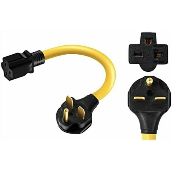 NEMA 6-30P to 6-15R 6-20R ETL Listed 240V 30 Amp Prong Male Plug to 20 Amp 3 Prong Female Outlet Receptacle Generator Welder Dryer EV Charger Power Cord Adapter$$Tools & Hardware Other