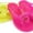 Pink/Lemon, variant on Pupeez Girl's Flower Jelly Thong Flip Flop Slide Summer Sandals Pack of 2 Pink/Lemon