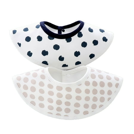 

Visland 2Pcs Baby Bibs 360 Bibs for Boys Girls Newborn Infant for Drooling and Teething 100% Organic Cotton and Super Absorbent Hypoallergenic Pullover Baby Bibs