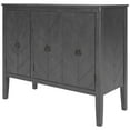 thumbnail image 4 of Harper & Bright Designs Wooden Accent Storage Cabinet, Console Table with Adjustable Shelf and 3 Antique Doors, Modern Sideboard Buffet Storage Cabinet for Entryway, Living Room, Bedroom, Gray, 4 of 16
