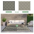 thumbnail image 2 of DEORAB Outdoor Rugs Waterproof Plastic Straw Mat 8'x10' Reversible for RV Patio Deck Beach Black & Beige, 2 of 5