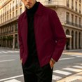 thumbnail image 4 of Men's Zip Up Casual Jacket Lapel Collar Fully Lined Long Sleeve Coat with Pockets Spring Fall Outfits Daily Outerwear, 4 of 6