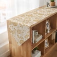 thumbnail image 4 of Spring Floral Table Runner Linen Burlap Table Runner 72 Inches Long Summer Botanical Farmhouse Vintage Dresser Scarves for Kitchen Island Coffee Dining Party Wedding Banquet Holiday Decor 16"x72", 4 of 8