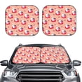 thumbnail image 2 of Balery 2 Piece Bunny And Strawberry Car Windshield Sun Shade|Foldable Front Windshield Shade for Car Front Window for Most Sedans SUV Truck-Medium, 2 of 7