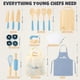 thumbnail image 4 of Set de cocina Dreamon Wooden Kids de 29 piezas con delantal y tabla, 4 of 8
