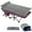 Burgundy Cot+Gray&blue pad, variant on MOPHOTO Folding Camping Cot for Adults, Heavy Duty Sleeping Bed with Black Pad for Adult Sunbathing Cot, 75"* 28" Army Bed with Carry Bag