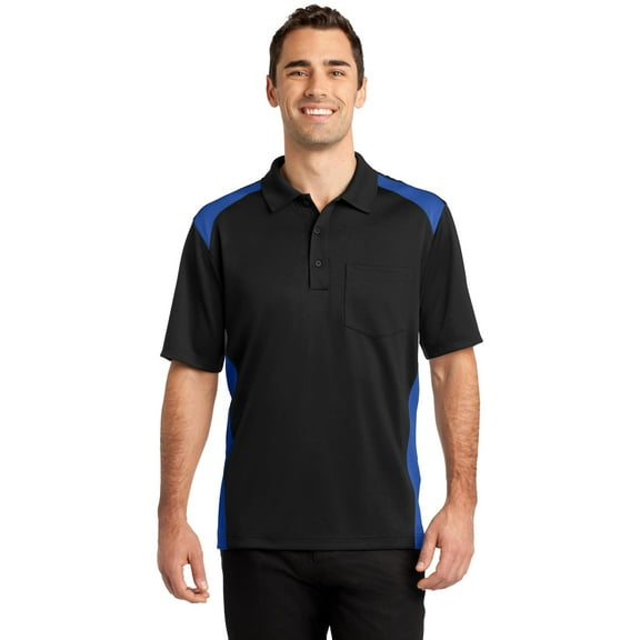 CornerStone Select SnagProof Two Way Colorblock Pocket Polo