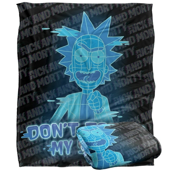 Rick and Morty Blanket, 50'x60' Don't Touch My Stuff Silky Touch Super Soft Throw Blanket